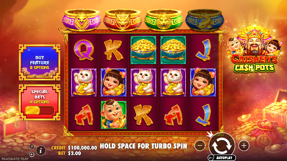 Captura del juego Caishen’s Cash Pots