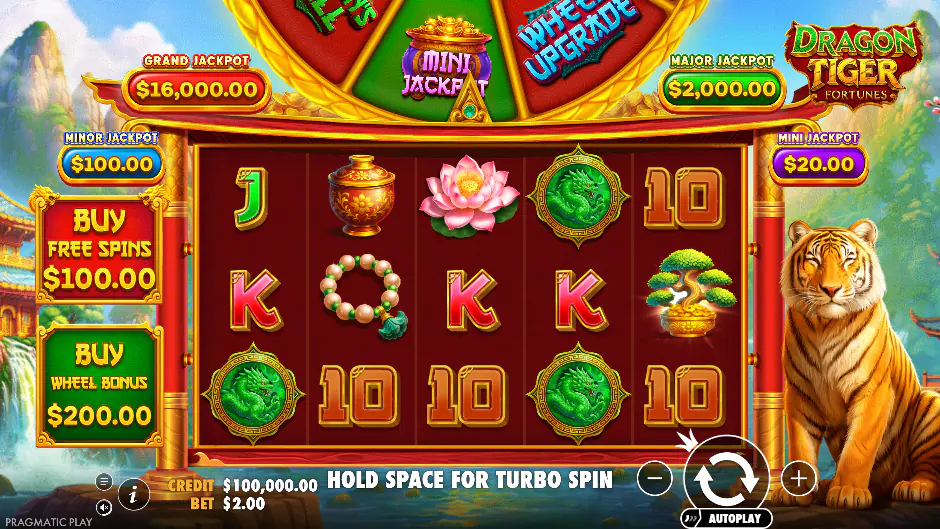 Captura del juego Dragon Tiger Fortunes