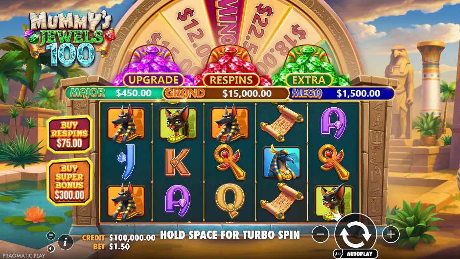 Captura del juego Mummy’s Jewels 100