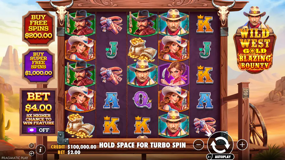 Captura del juego Wild West Gold Blazing Bounty